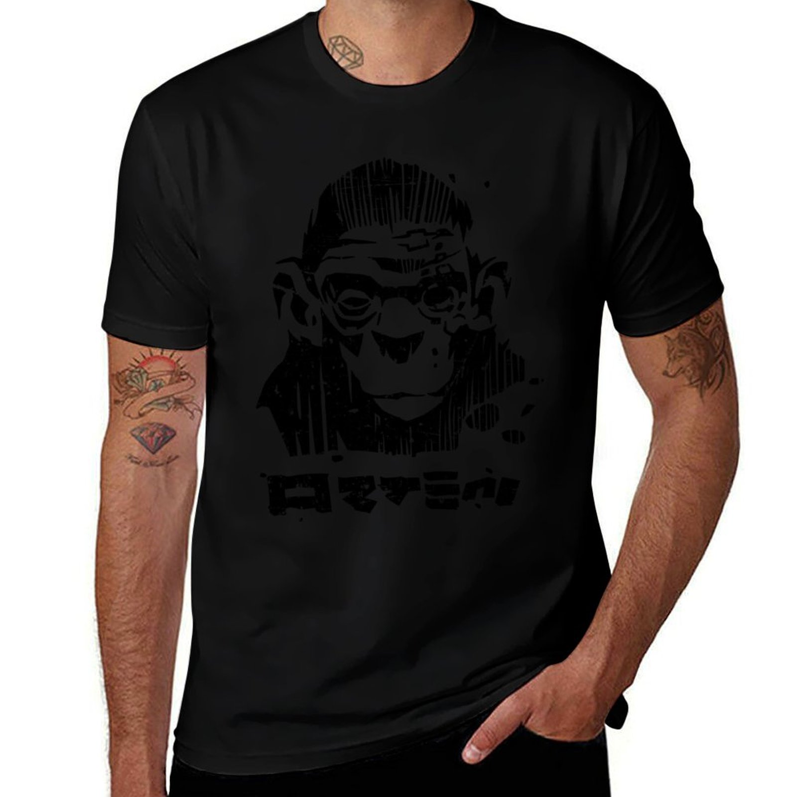 Industrial Laser Printing - T-Shirt Laser Eye Monkey, Maglietta da
